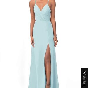 Azazie Everleigh Bridesmaid dress in sea glass - size 4